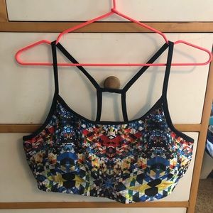 Fabletics Colorful Sports Bra Sz L